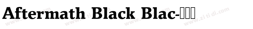 Aftermath Black Blac字体转换